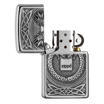 ZIPPO satin finish Emblem "Dragons/Zippo" 2007435 - 2