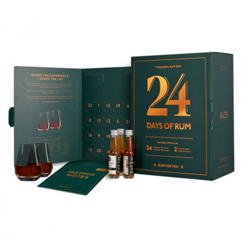 Adventní kalendář 24 Days of Rum 24x20ml 43,7% + 2 skleničky - 1