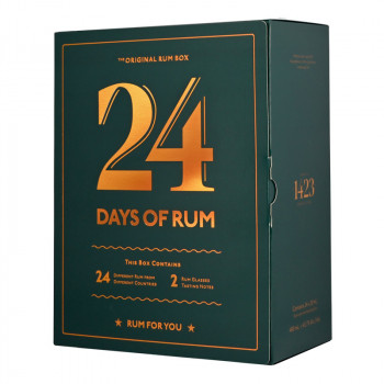 Adventní kalendář 24 Days of Rum 24x20ml 43,7% + 2 skleničky - 2