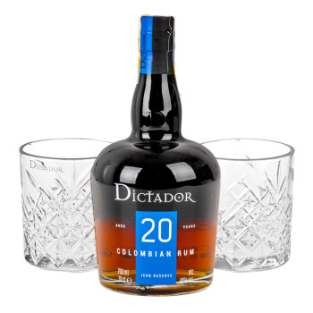 Dictador 20Y 0,7l 40% +2 skleničky - 2