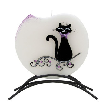 BELLECANDLES WO White Bow Cat - 1